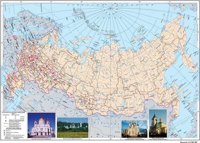 Карта Русская Православная Церковь