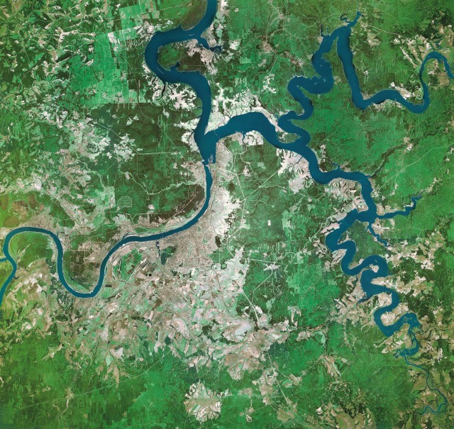 Фото из космоса Пермь и окрестности