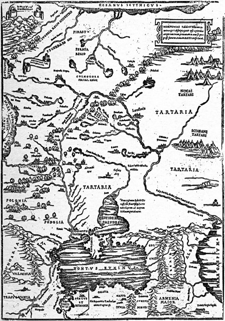 Карта Руси Джиовио-Герасимова, 1525г.