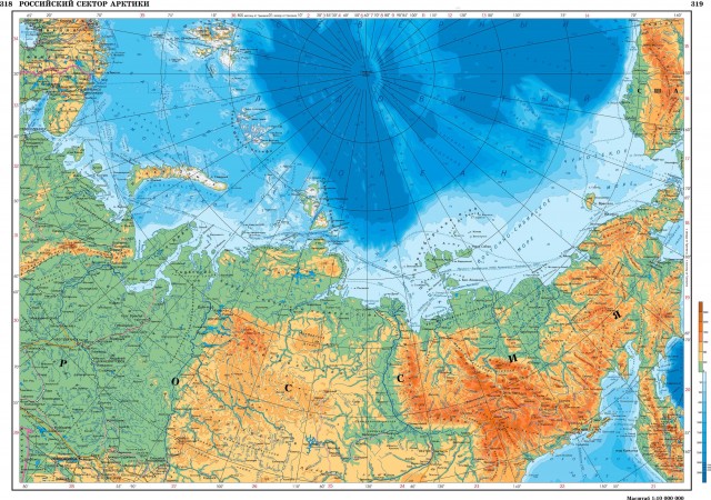 Карта Российская Арктика