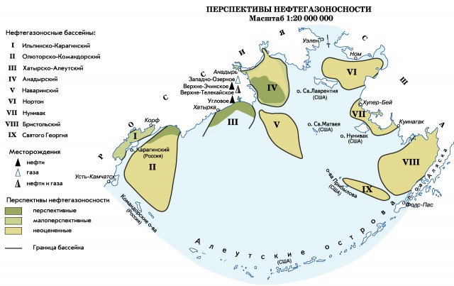 Перспиктивы нефтегазоностности Берингова моря