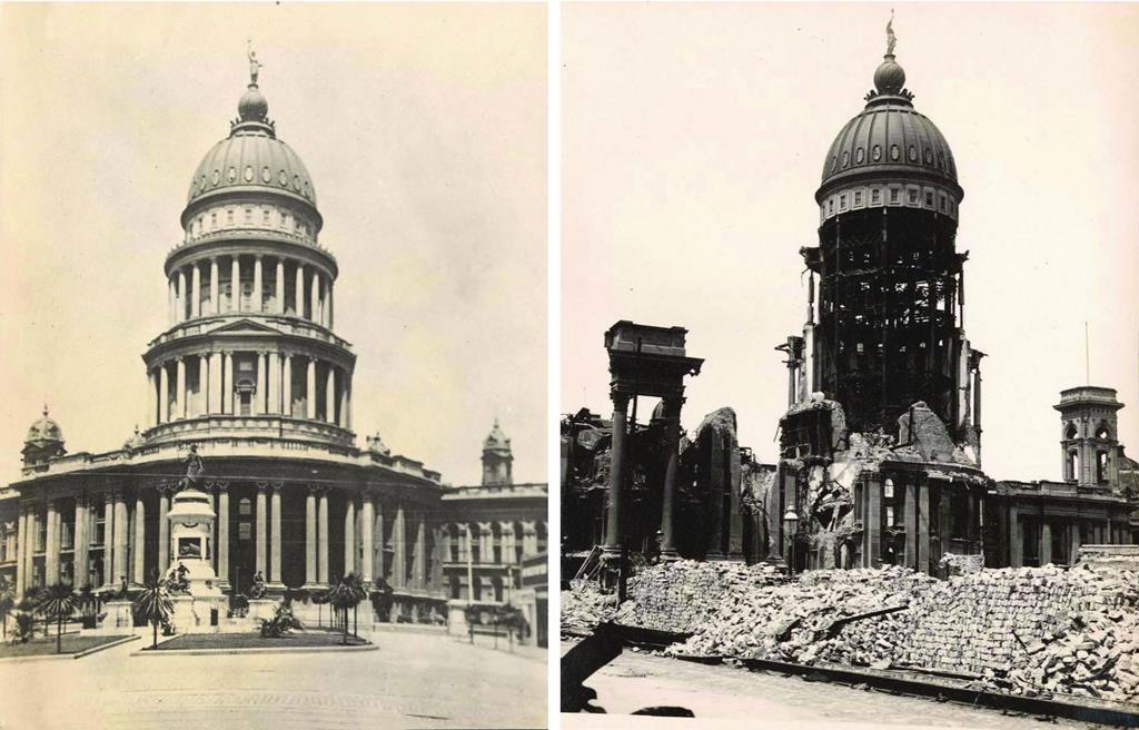 До и после землетрясения в Сан-Франциско (фотография начала XX в.)