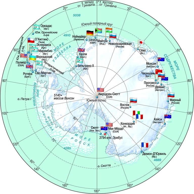 Действующие научно-исследовательские антарктические станции