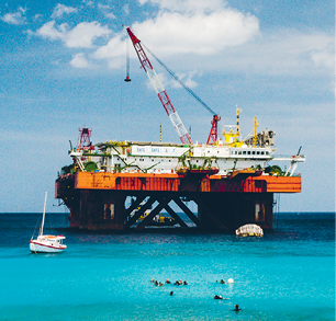 Нефтедобыча на шельфе Карибского моря
