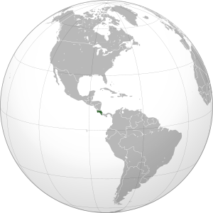 Коста-Рика на карте мира