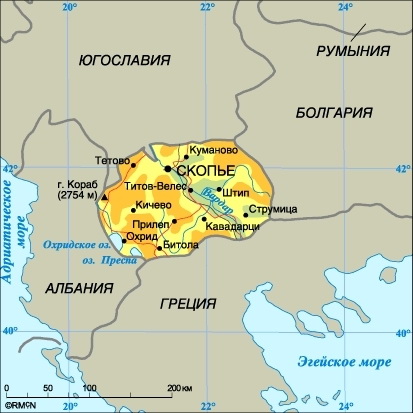 Карта Македонии