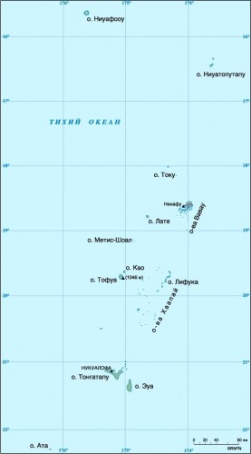 Карта Тонга