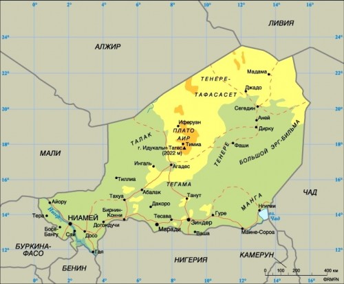 Карта Нигера