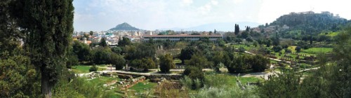 Вид на Агору и Акрополь