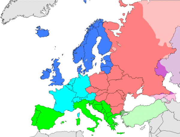 Субрегионы Европы