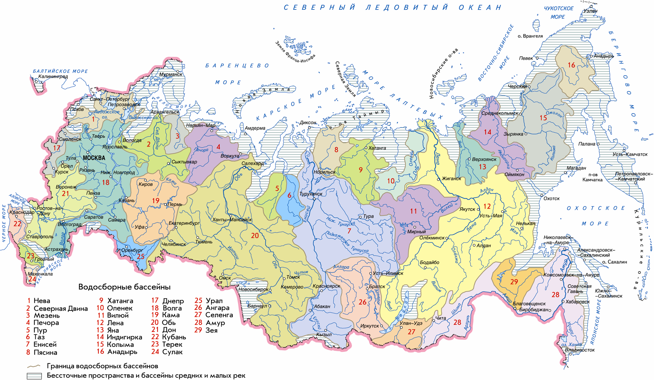 Енисей карта россии
