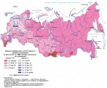 Карта естественного прироста населения 1970 г.