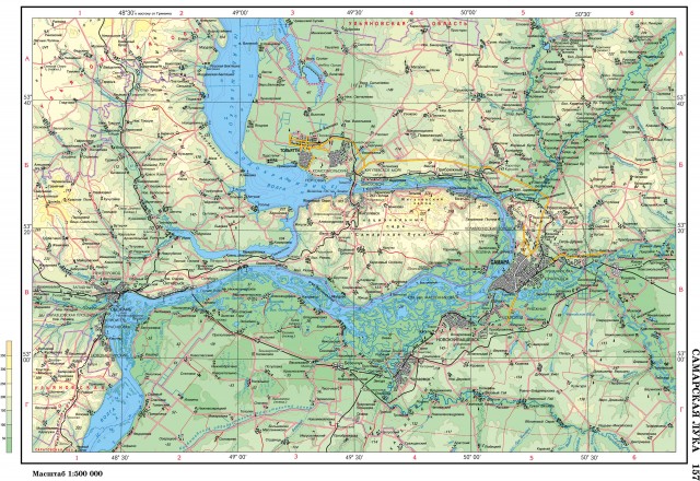 Карта Самарская лука