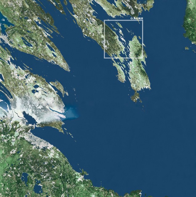 Фото из космоса Онежское озеро