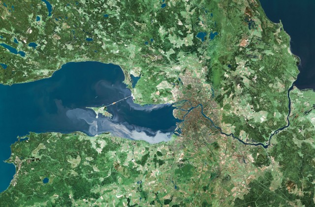 Фото из космоса Санкт-Петербург и окрестности