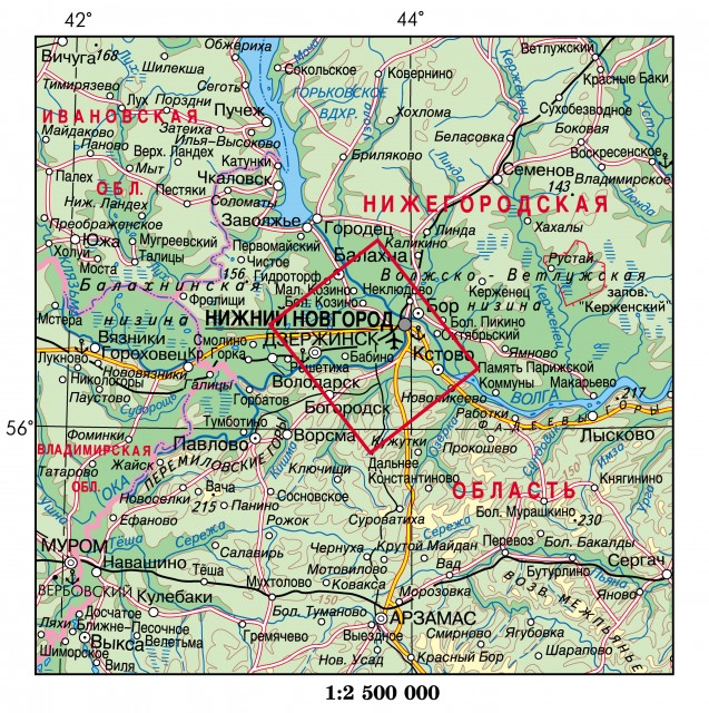 Нижний новгород санкт петербург карта