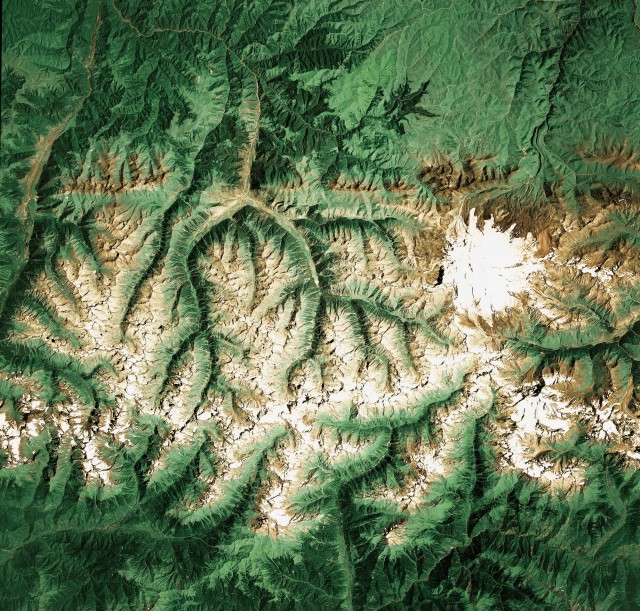Фото из космоса Приэльбрусье