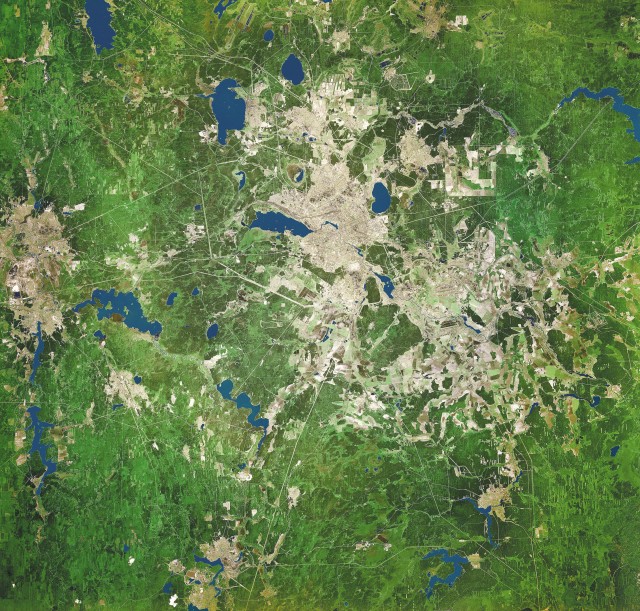 Фото из космоса Екатеринбург и окрестности
