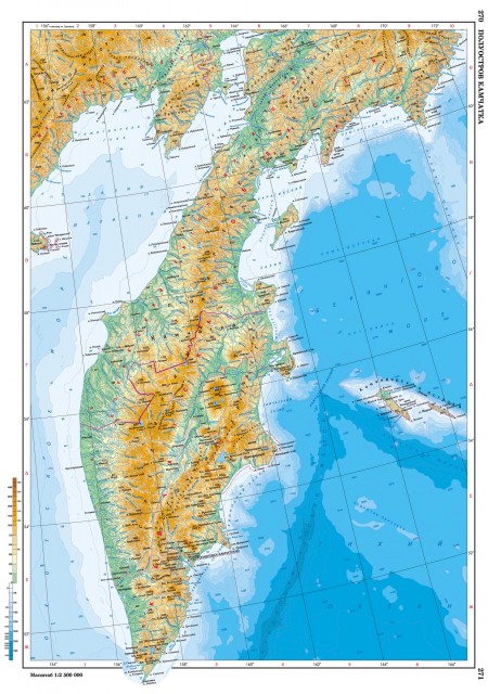Карта Полуостров Камчатка