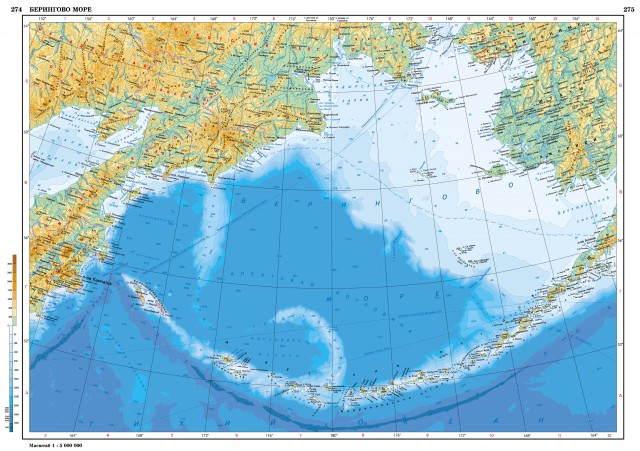 Карта Берингово море