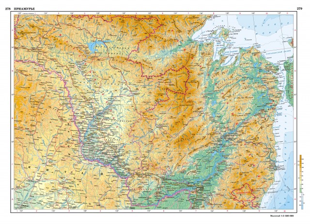 Карта Приамурье