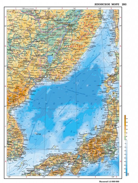 Карта Японское море