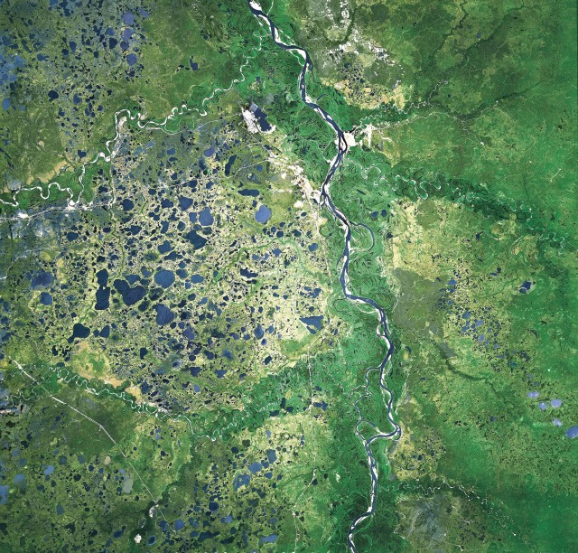 Фото из космоса Среднее течение Пура