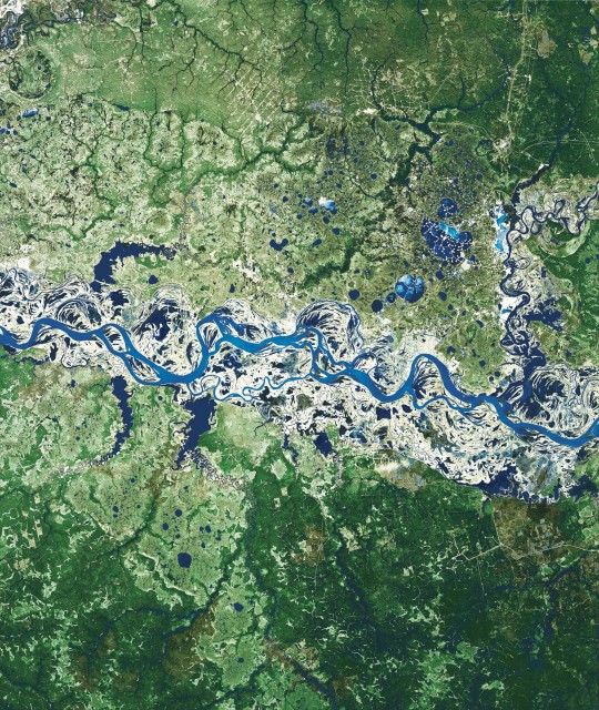 Фото из космоса Среднеобская низменность