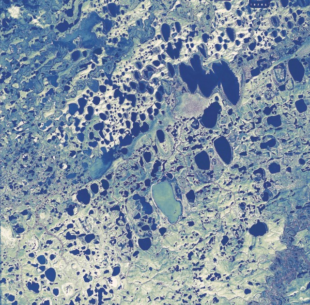 Фото из космоса Яно-Индигирская низменность