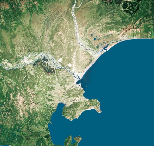 Фото из космоса Кава-Тауйская равнина