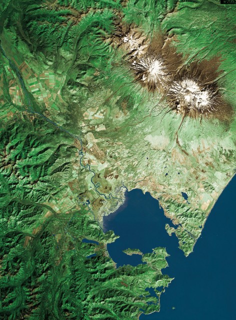 Фото из космоса Петропавловск-Камчатский и окрестности