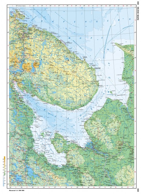 Карта Белое море