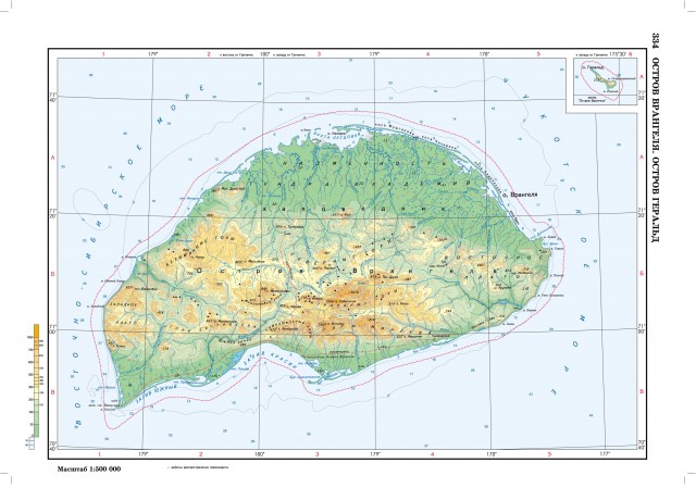 Карта Остров Врангеля