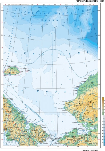 Карта Чукотское море