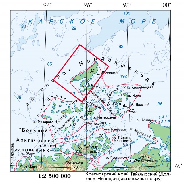 Карта Архипелаг Норденшельда