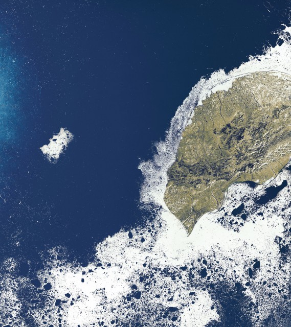 Фото из космоса Остров Врангеля
