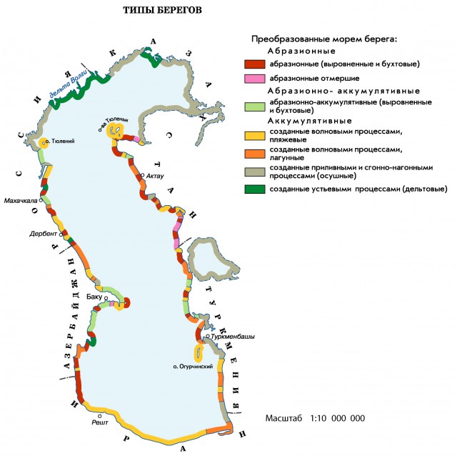 Типя берегов Каспийского моря