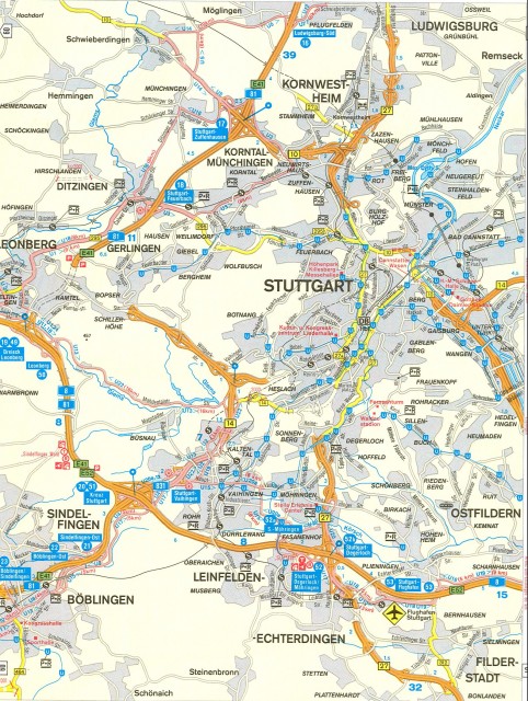 Карта Штутгарта