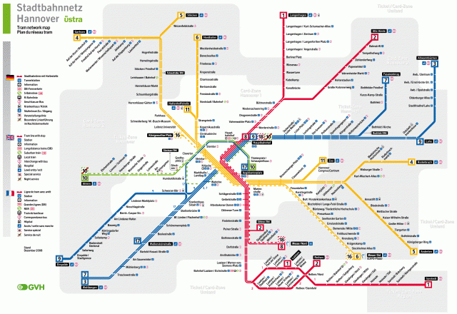 Карта метро Ганновер - метро Ганновера