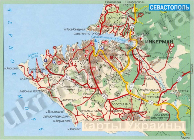 Карта Севастополя
