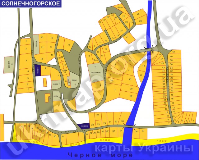 Карта села Солнечногорское