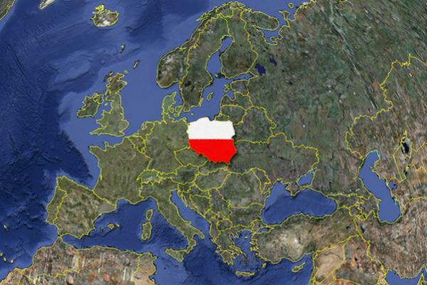 Польша на карте Европы
