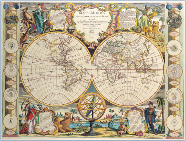 Карта мира 1755 года