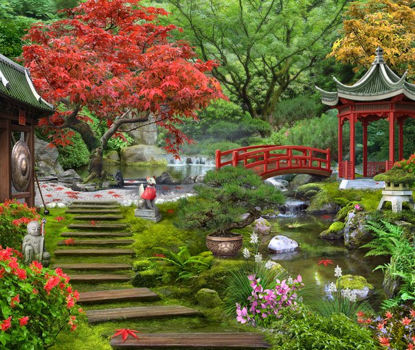 Как выглядит японский сад?