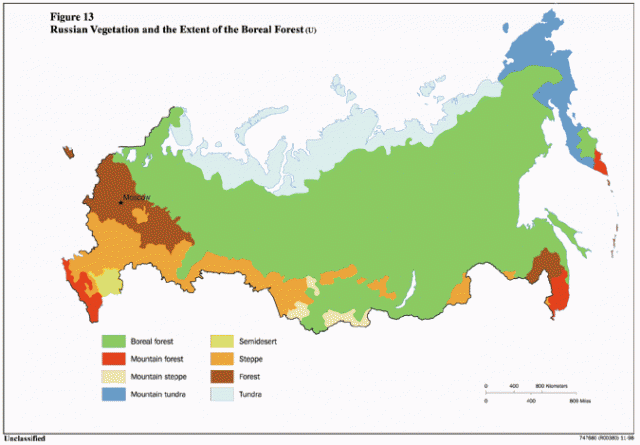 Russia: Natural Vegetation