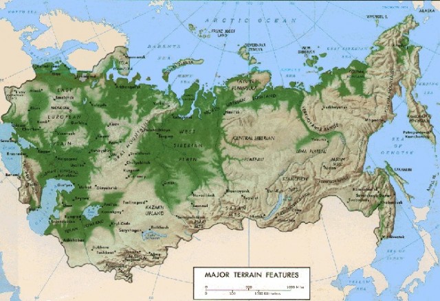 landform of Russia