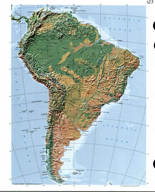 Геологическое строение и рельеф Южной Америки